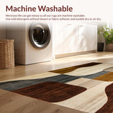 Ultra Soft Area Rug, Non Slip, Stain Resistant, Washable Area Rugs for Living Room, Bedroom, Brown Abstract Area Beige Highlights Chic(Beige)