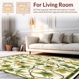 Ivy League Beige & Green Artistic Design Area(Beige)