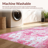 Whimsical Low Pile Traditional Inspired Look(Pink)