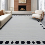 Ultra Soft Area Rug, Non Slip, Stain Resistant, Washable Area Rugs for Living Room, Bedroom, Charming Playful Polka Dot Aesthetic(Gray)