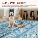 Ultra Soft Area Rug, Non Slip, Stain Resistant, Washable Area Rugs for Living Room, Bedroom, Chic Solid Blue Minimalist Appeal(Blue)