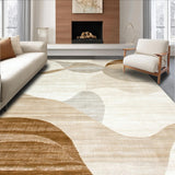 Ultra Soft Area Rug, Non Slip, Stain Resistant, Washable Area Rugs for Living Room, Bedroom, Stylish Modern Geometric Shapes(Beige)