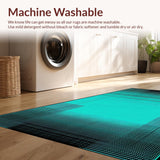 Chic Geometric Teal and Black Blend(Blue)