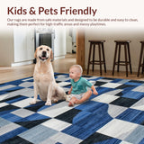 Stylish Triadic Color Block Design(Blue)