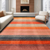 Ultra Soft Area Rug, Non Slip, Stain Resistant, Washable Area Rugs for Living Room, Bedroom, Sunset Peach Plush Comfort Water Absorbent Bath Rug Carpet(Orange)