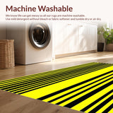 Ultra Soft Area Rug, Non Slip, Stain Resistant, Washable Area Rugs for Living Room, Bedroom, Bold Chevron Stripes(Yellow)