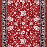 Ultra Soft Area Rug, Non Slip, Stain Resistant, Washable Area Rugs for Living Room, Bedroom, Playful Textured Flower Style(Red)
