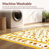 Ultra Soft Area Rug, Non Slip, Stain Resistant, Washable Area Rugs for Living Room, Bedroom, Elegant Area Featuring Ornate Floral and Geometric Design(White)