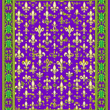 Ultra Soft Area Rug, Non Slip, Stain Resistant, Washable Area Rugs for Living Room, Bedroom, Festive Fleur de Lis Emblem(Purple)