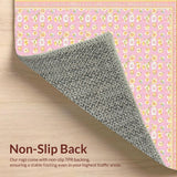 Ultra Soft Area Rug, Non Slip, Stain Resistant, Washable Area Rugs for Living Room, Bedroom, Enchanting Petal Inspired Design(Pink)