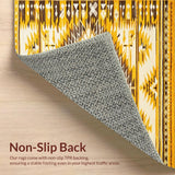 Ultra Soft Area Rug, Non Slip, Stain Resistant, Washable Area Rugs for Living Room, Bedroom, Contemporary Southwestern Print Style(Yellow)
