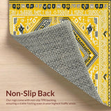 Ultra Soft Area Rug, Non Slip, Stain Resistant, Washable Area Rugs for Living Room, Bedroom, Chic Modern Diamond Aesthetic(Yellow)