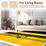 Ultra Soft Area Rug, Non Slip, Stain Resistant, Washable Area Rugs for Living Room, Bedroom, Bold Animal Print Bedroom Non-Slip Accent Carpet(Blue)