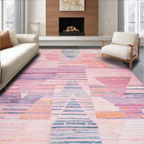 Ultra Soft Area Rug, Non Slip, Stain Resistant, Washable Area Rugs for Living Room, Bedroom, Pastel Colorful Modern Aesthetic(Pink)