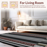 Ultra Soft Area Rug, Non Slip, Stain Resistant, Washable Area Rugs for Living Room, Bedroom, Sleek Modern Graphic Animal Motif(Black)
