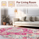 Chic Distressed Abstract Motif(Pink)