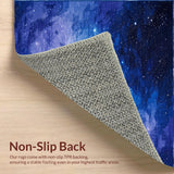 Ultra Soft Area Rug, Non Slip, Stain Resistant, Washable Area Rugs for Living Room, Bedroom, Cosmic Purple and Blue Harmony(Blue)