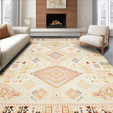 Neutral Toned Distressed Lattice Design(Ivory)