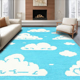 Ultra Soft Area Rug, Non Slip, Stain Resistant, Washable Area Rugs for Living Room, Bedroom, Vibrant Sky Blue Aesthetic(Blue)