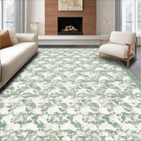 Ultra Soft Area Rug, Non Slip, Stain Resistant, Washable Area Rugs for Living Room, Bedroom, Whimsical Bow Shape Bathroom Carpet with Scalloped Edges(Green)