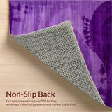Ultra Soft Area Rug, Non Slip, Stain Resistant, Washable Area Rugs for Living Room, Bedroom, Trendy Fuzzy Ombre Style(Purple)