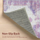 Ultra Soft Area Rug, Non Slip, Stain Resistant, Washable Area Rugs for Living Room, Bedroom, Contemporary Abstract Lattice Arrangement(Purple)