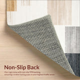 Ultra Soft Area Rug, Non Slip, Stain Resistant, Washable Area Rugs for Living Room, Bedroom, Non Skid Abstract Entry Beige & Grey Tones Modern Indoor Mat(Gray)