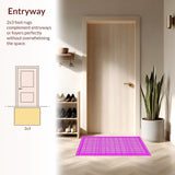 Ultra Soft Area Rug, Non Slip, Stain Resistant, Washable Area Rugs for Living Room, Bedroom, Chic Playful Color Splash Pattern(Purple)