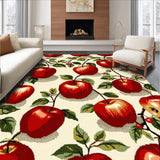 Sweet Apple Design Kitchen Non Slip Floor Mat Machine(Red)