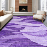 Ultra Soft Area Rug, Non Slip, Stain Resistant, Washable Area Rugs for Living Room, Bedroom, Elegant High-Pile Ombre Effect(Purple)