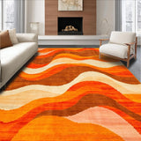 Ultra Soft Area Rug, Non Slip, Stain Resistant, Washable Area Rugs for Living Room, Bedroom, Eclectic Psychedelic Artful Vibe(Orange)