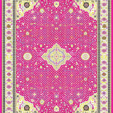 Ultra Soft Area Rug, Non Slip, Stain Resistant, Washable Area Rugs for Living Room, Bedroom, Elegant Pink Trellis Pattern(Pink)