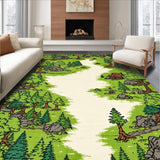 Cheerful Woodland Creatures Illustration(Green)