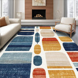 Ultra Soft Area Rug, Non Slip, Stain Resistant, Washable Area Rugs for Living Room, Bedroom, Nautical Adventure Rug with Surfboard Graphics and Iconic Character Elements(Blue)