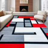 Contemporary Vibrant Geometric Layout(Red)