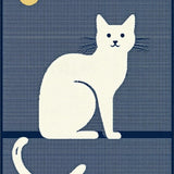 Dark Blue Humorous Cat Design(Blue)