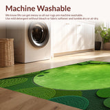 Ultra Soft Area Rug, Non Slip, Stain Resistant, Washable Area Rugs for Living Room, Bedroom, Botanical Green Lily Pad Bedroom Meditation Rug(Green)