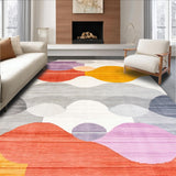 Ultra Soft Area Rug, Non Slip, Stain Resistant, Washable Area Rugs for Living Room, Bedroom, Sophisticated Warm Toned Patterns(Purple)