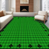 Ultra Soft Area Rug, Non Slip, Stain Resistant, Washable Area Rugs for Living Room, Bedroom, Cozy Green and Black Textiles(Green)