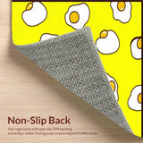 Ultra Soft Area Rug, Non Slip, Stain Resistant, Washable Area Rugs for Living Room, Bedroom, Vibrant Childlike Graphic Style(Yellow)