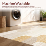 Ultra Soft Area Rug, Non Slip, Stain Resistant, Washable Area Rugs for Living Room, Bedroom, Arch Print Area Natural Neutral Tone(Beige)