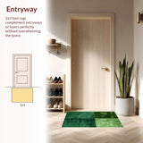 Ultra Soft Area Rug, Non Slip, Stain Resistant, Washable Area Rugs for Living Room, Bedroom, Soft Grass-Like Dorm Room Aesthetic Carpet(Green)