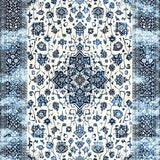 Chic Color Blocked Floral Motif(White)