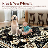 Chic Earthy Toned Circular Design(Black)