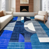 Trendy Distressed Geometric Elements(Blue)
