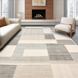 Ultra Soft Area Rug, Non Slip, Stain Resistant, Washable Area Rugs for Living Room, Bedroom, Minimalist Chic Geometric Arrangement(Beige)
