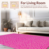 Ultra Soft Area Rug, Non Slip, Stain Resistant, Washable Area Rugs for Living Room, Bedroom, Vibrant Modern Playful Design(Black)