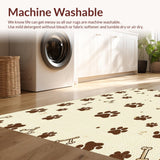 Ultra Soft Area Rug, Non Slip, Stain Resistant, Washable Area Rugs for Living Room, Bedroom, Trendy Soft Natural Color Palette(Beige)