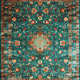 Vibrant Green Textured Weave Elements(Blue)