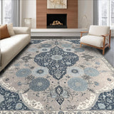 Ultra Soft Area Rug, Non Slip, Stain Resistant, Washable Area Rugs for Living Room, Bedroom, Oriental Style Bedroom Small Rug for Pets(Gray)